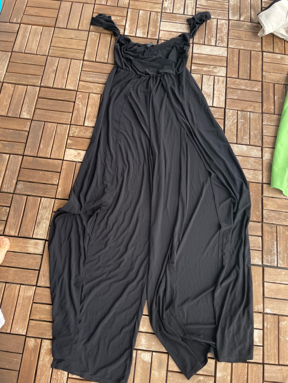 Black Flowing Wide-Leg Jumpsuit